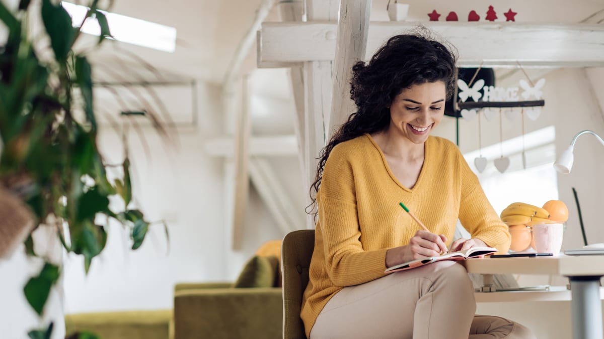 entrepreneur working on a business plan