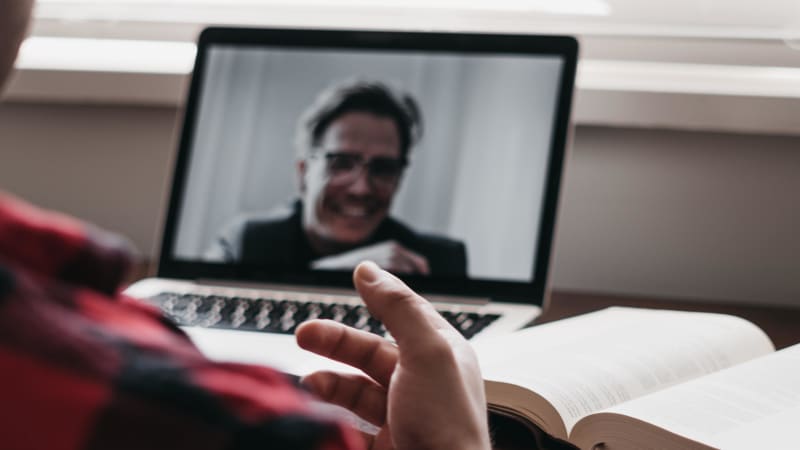 Person on a video call